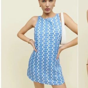 Reformation Jessi Linen Dress in Poolside - Size 0